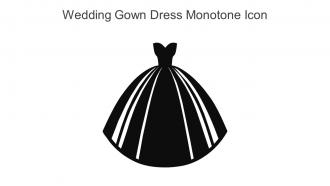 Wedding Gown Dress Monotone Icon In Powerpoint Pptx Png And Editable Eps Format