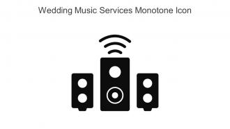 Wedding Music Services Monotone Icon In Powerpoint Pptx Png And Editable Eps Format