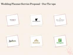 Wedding planner service proposal our tie ups ppt powerpoint ideas example