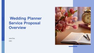 Wedding Planner Service Proposal Overview PPT Template AT