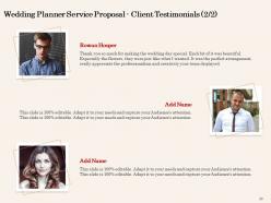 Wedding planner service proposal powerpoint presentation slides