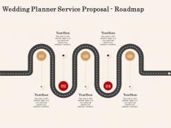 Wedding planner service proposal roadmap ppt powerpoint layouts structure