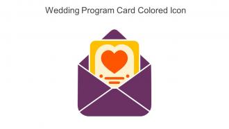 Wedding Program Card Colored Icon In Powerpoint Pptx Png And Editable Eps Format