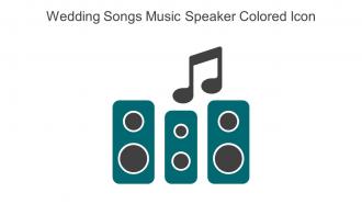 Wedding Songs Music Speaker Colored Icon In Powerpoint Pptx Png And Editable Eps Format