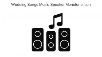 Wedding Songs Music Speaker Monotone Icon In Powerpoint Pptx Png And Editable Eps Format