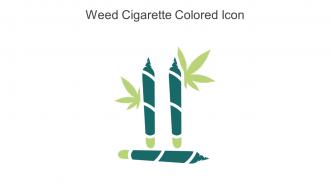 Weed Cigarette Colored Icon In Powerpoint Pptx Png And Editable Eps Format