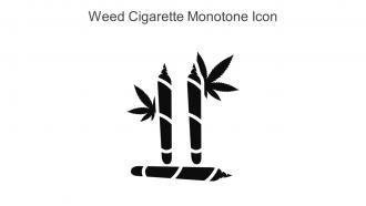Weed Cigarette Monotone Icon In Powerpoint Pptx Png And Editable Eps Format