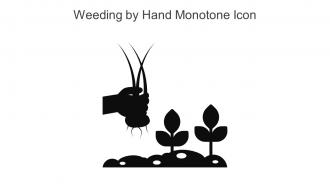 Weeding By Hand Monotone Icon In Powerpoint Pptx Png And Editable Eps Format