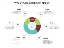 Weekly accomplishment report ppt powerpoint presentation pictures diagrams cpb