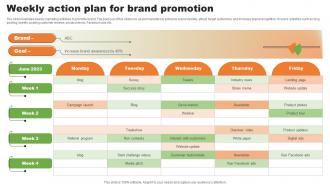 Weekly Action Plan For Brand Promotion