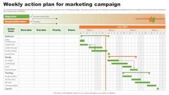 Weekly Action Plan For Marketing Campaign