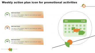 Weekly Action Plan Icon For Promotional Activities