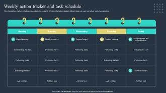 Weekly Action Tracker And Task Schedule