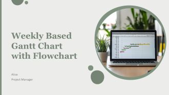 Weekly Based Gantt Chart With Flowchart PPT Information AT
