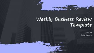Weekly Business Review Template PPT Summary ACP