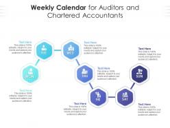 Weekly calendar for auditors and chartered accountants infographic template