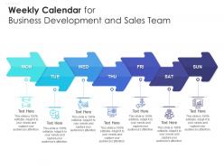 Weekly calendar for business development and sales team infographic template