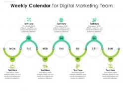 Weekly calendar for digital marketing team infographic template