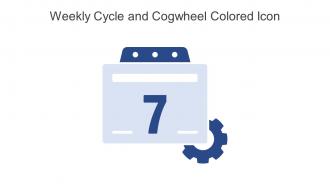 Weekly Cycle And Cogwheel Colored Icon In Powerpoint Pptx Png And Editable Eps Format