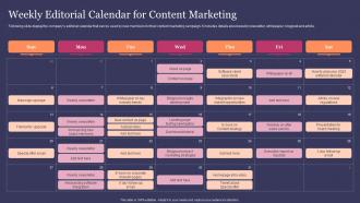 Weekly Editorial Calendar For Content Marketing Guide For Effective Content Marketing