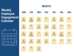 Weekly employee engagement calendar