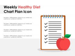 Weekly healthy diet chart plan icon