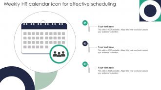 Weekly HR Calendar Icon For Effective Scheduling