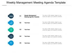 Weekly management meeting agenda template ppt powerpoint presentation slides cpb