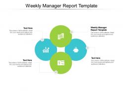 Weekly manager report template ppt powerpoint presentation styles background image cpb
