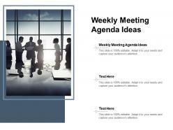 Weekly meeting agenda ideas ppt powerpoint presentation infographic template display cpb