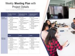 Weekly meeting plan with project details