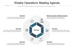 Weekly operations meeting agenda ppt powerpoint presentation portfolio good cpb