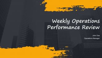Weekly Operations Performance Review PPT Presentation AT