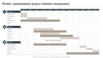 Weekly Organizational Project Schedule Management