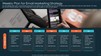 Weekly Plan For Email Marketing Strategy