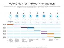 Weekly plan for it project management