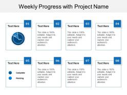 Weekly progress with project name