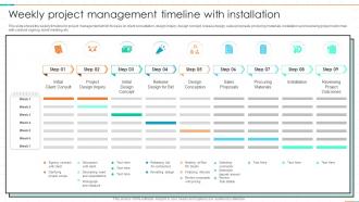 Weekly Project Management Timeline With Installation