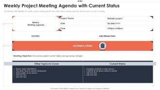 Weekly Project Meeting Agenda With Current Status
