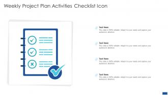 Weekly Project Plan Activities Checklist Icon