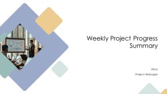 Weekly Project Progress Summary PPT Graphics AT