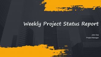 Weekly Project Status Report PPT Example AT