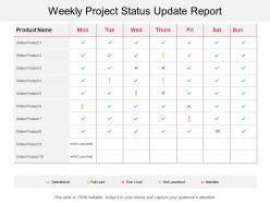 Weekly project status update report