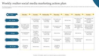 Weekly Realtor Social Media Marketing Action Plan