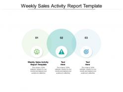 Weekly sales activity report template ppt powerpoint presentation summary information cpb