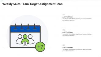 Weekly sales team target assignment icon