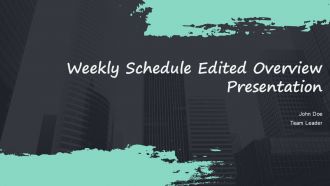 Weekly Schedule Edited Overview Presentation PPT Graphics ACP