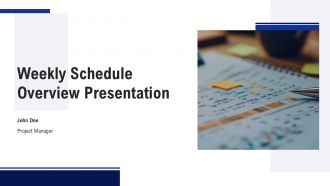 Weekly Schedule Overview Presentation PPT Template ST AI