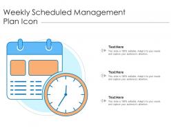 Weekly scheduled management plan icon