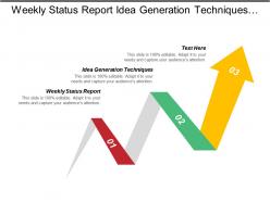 Weekly status report idea generation techniques customer management